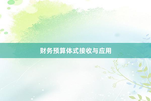财务预算体式接收与应用